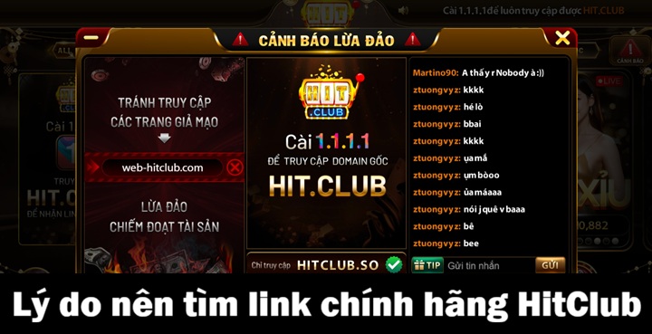 Sự khác biệt giữa link chính hãng HitClub & giả mạo