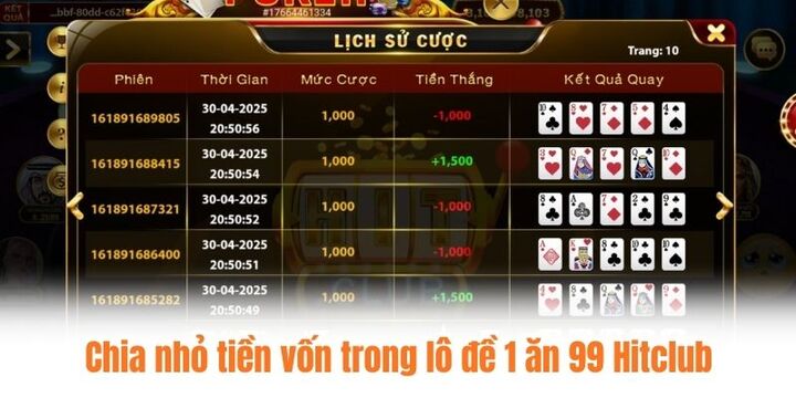 Hướng dẫn chi tiết cách chơi lô đề 1 ăn 99 Hitclub 