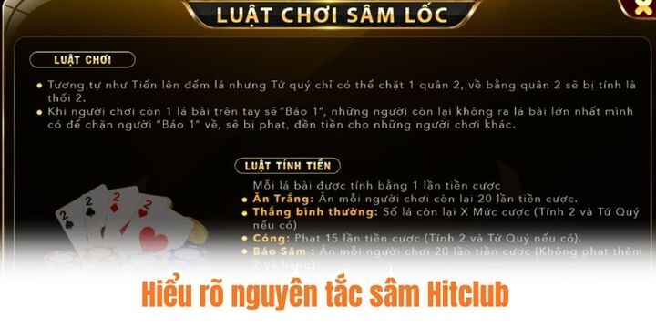 Người chơi hiểu rõ nguyên tắc sâm Hitclub để cá cược hiệu quả
