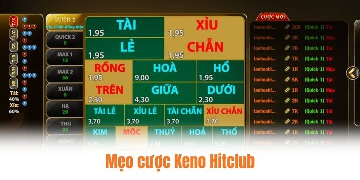 Mẹo chơi Keno Hitclub giúp bạn thành “chuyên gia” 