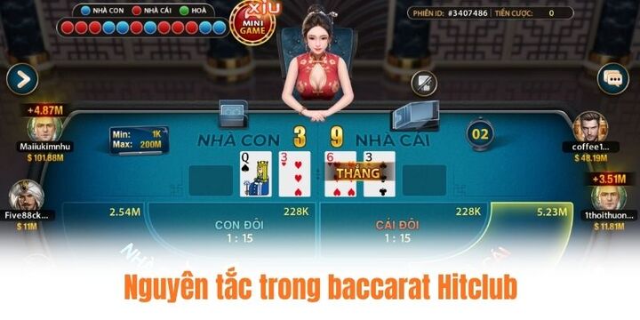 Thành viên hiểu rõ nguyên tắc cược trong baccarat Hitclub