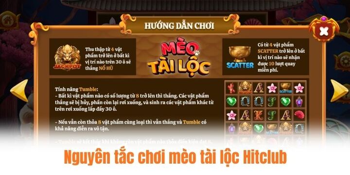 Quy định cơ bản cần biết trong mèo tài lộc Hitclub