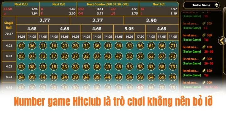 Number game Hitclub là trò chơi bạn không nên bỏ lỡ
