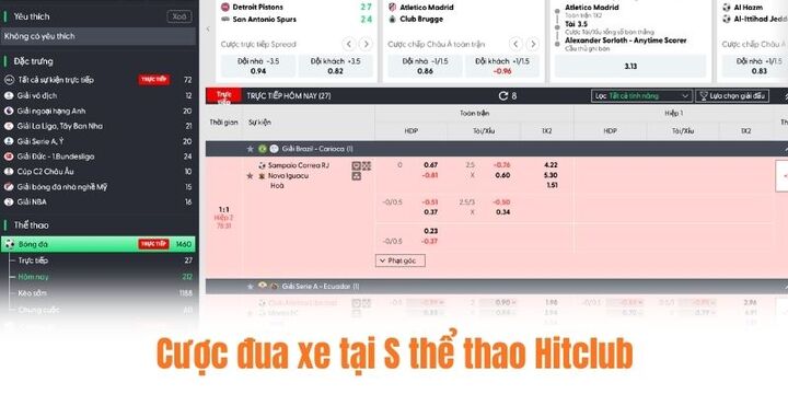 Sảnh S thể thao Hitclub được ưa chuộng bởi dân cá cược